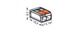 Conector doza Wago 2x 0.2-4mm²