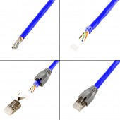 Conector RJ45 Cat6a ecranat AWG24 pana la AWG22, 50 buc