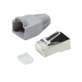 Conector RJ45 pt flex Cat.6 ecranat incl. manson gr, 100 buc