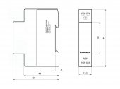 Contactor modular (1UH) 20A, 2ND, 230Vca, seria AMPARO