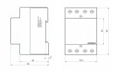 Contactor modular (3UH) 40A, 4 ND, 230Vca, seria AMPARO