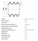 Copex din otel inoxidabil DN25, A4, 1.4404 grosime 0,3 mm