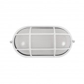 Corp BAT E27 Oval Alb IP54 Dispersor Opal Sticla+Grilaj - NOVELITE