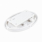 Corp BAT LED Oval Alb IP65 12W 6400K Dispersor Opal - NOVELITE