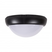 Corp BAT LED Rotund mare Negru IP65 12W 3000K Dispersor Opal  - NOVELITE