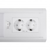 CORP LINIAR MOBILIER cu 2 Prize si Intrerupator 10W 6400K - NOVELITE