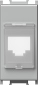 Cover for RJ45 toolless line with dust protection, 1M,silver