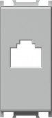 Cover for RJ45 toollessline jack, 1M, silver