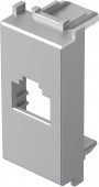 Cover for RJ45 toollessline jack, 1M, silver