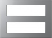 Cover frame 2x7M, silver