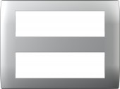Cover frame 2x7M, silver