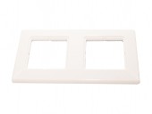 Cover Plate Double for Data Outlets 150x80mm white RAL 9010