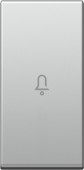 Cover with doorbell icon 1M, silver