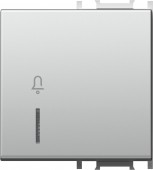 Cover with lens and bell icon 2M, silver