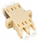 Cupla LC Duplex,Plastic,Multimode,zirc.,cu flansa,bej,ECO