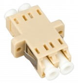 Cupla LC Duplex,Plastic,Multimode,zirc.,cu flansa,bej,ECO