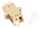 Cupla LC Duplex,Plastic,Multimode,zirc.,cu flansa,bej,ECO