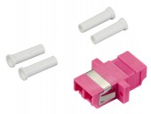 Cuplor FO LC-Duplex, Plastic, OM4, ceramic, flansa
