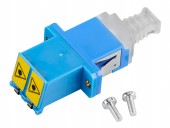 Cuplor FO LC-Dupl,Plastic,Singlemode,zirconiu,flansa,albastr