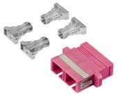 Cuplor FO SC-Duplex, Plastic, OM4, ceramic, flansa