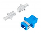 Cuplor FO SC-Simpl,plastic,Singlemode,zirconiu,flansa,albast