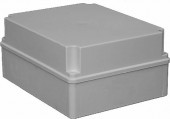 Cutie cu capac din PVC gri, LxlxA=248x198x106mm, IP65