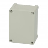 Cutie din ABS cu capac gri si balamale, 130x95x65mm