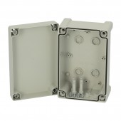 Cutie din ABS cu capac gri si balamale, 187x122x90mm