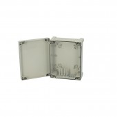 Cutie din ABS cu capac gri si balamale, 240x191x107mm