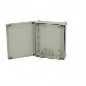 Cutie din ABS cu capac gri si balamale, 289x239x107mm