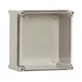 Cutie din poliester cu capac transparent 180x180x129mm