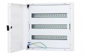 Cutie distributie DW4, 3 randuri , 66 module , RAL9003, plat