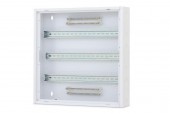 Cutie distributie DW4, 3 randuri , 66 module , RAL9003, plat