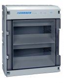 Cutie modulară policarbonat, IP55, 24UH cu uşă(TABLOU 24M) FREE HALOGEN