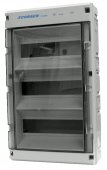 Cutie modulară policarbonat, IP55, 36UH cu uşă(TABLOU 36M) FREE HALOGEN