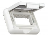 Cutie montaj ingropat,IP55,capac transparent,2M, alba