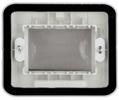 Cutie montaj ingropat,IP55,capac transparent,3M, alba