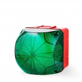 Disp. de semnal. Patrat lum verde perman/blit, 24V c.a./c.c.