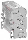 Distribuitor 4 poli 125 A, per pol: 2x35 mm² / 2x25+7x6mm²