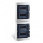 Distribution Board 4-row, 48MW, IP65, transparent door