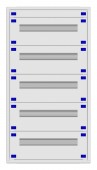 Distribution board insert KVN 40mm, 2-21K, 5-rows