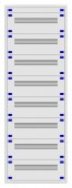Distribution board insert KVN 40mm, 2-33K, 8-rows