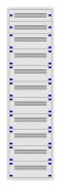 Distribution board insert KVN 40mm, 2-42K, 11-rows