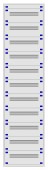 Distribution board insert KVN 40mm, 2-45K, 11-rows