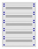 Distribution board insert KVN 40mm, 3-21K, 5-rows