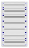 Distribution board insert KVN 40mm, 3-28K, 7-rows
