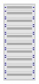 Distribution board insert KVN 40mm, 3-39K, 10-rows