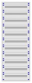 Distribution board insert KVN 40mm, 3-45K, 11-rows