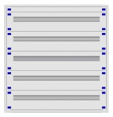 Distribution board insert KVN 40mm, 4-21K, 5-rows