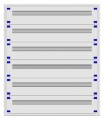Distribution board insert KVN 40mm, 4-24K, 6-rows
